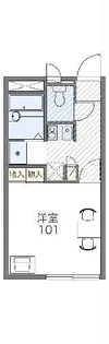 レオパレスアミティエ【2階】の間取り