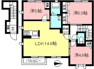 メゾン ルミエール【2階】の間取り