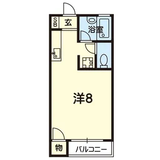 サンハイツ黒髪【1階】の間取り