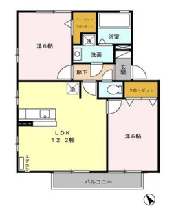 リビングタウン上野台A【2階】の間取り