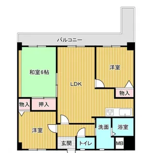 サンヴェール春日【6階】の間取り