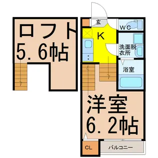 クレール・k・桜山【1階】の間取り