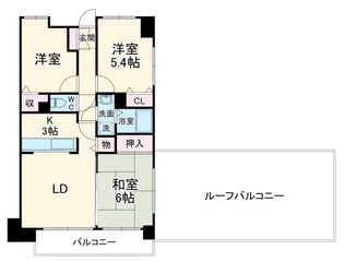 ライオンズマンション松戸中央公園【12階】の間取り