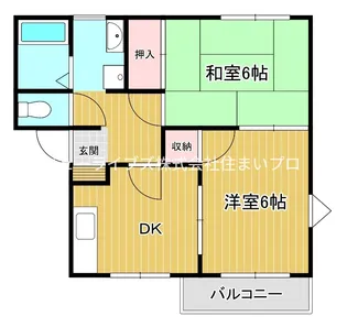 ハイツヒミコC【1階】の間取り