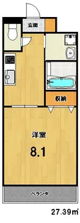レクサス深草1号館【1階】の間取り