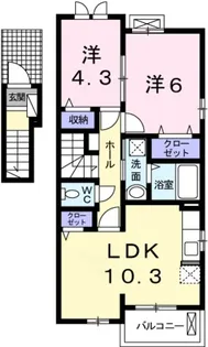 ラフレシール ベルIII【2階】の間取り
