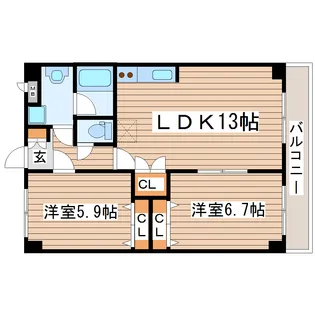 ルノアール【1階】の間取り
