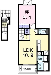 グランディール富里II【2階】の間取り