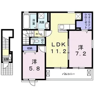 ソレイユ西貝【2階】の間取り
