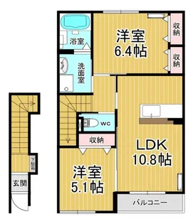 フランボワーズ【2階】の間取り