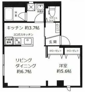 グレイスコート月島【1階】の間取り