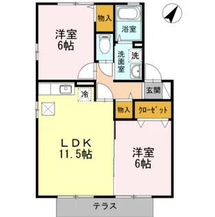 ボヌールC【1階】の間取り
