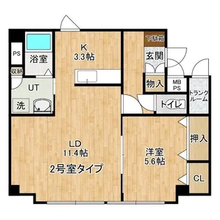 発寒サーティスI番館【2階】の間取り