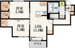 クレストコート【1階】の間取り