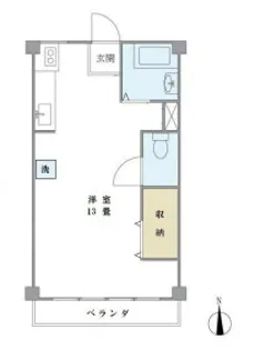 浅川コーポ【4階】の間取り
