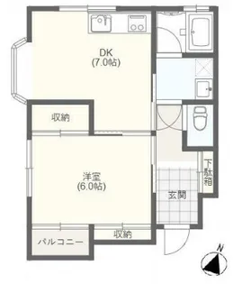 河津ハイツ【1階】の間取り