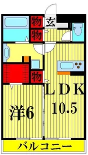ロイジェントパークス レイクタウンQ【1階】の間取り