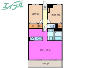メゾンルミエール【1階】の間取り