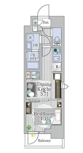 グランエール西日暮里SOUTH【5階】の間取り