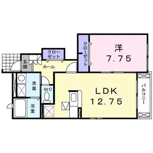 ソル・フレッサB【1階】の間取り