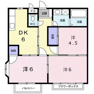 ビレッジツカサA【2階】の間取り