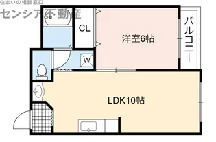 サウスアベニュー【3階】の間取り