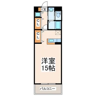 エヴァーグリーン水前寺西・参番館【4階】の間取り