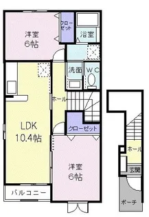 トータルインA【2階】の間取り