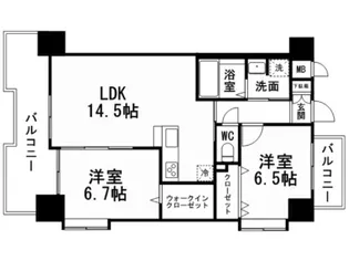 サンシャイン.プリンセス 五番街【8階】の間取り