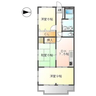 サンハイツ大畑【2階】の間取り
