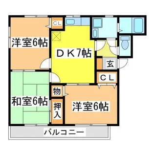 カーサ御条【2階】の間取り