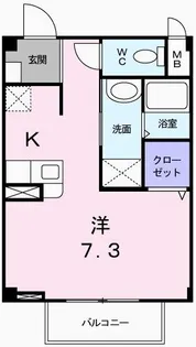 ニュージェルメ・アイ【2階】の間取り