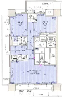アルファスマート神辺【10階】の間取り