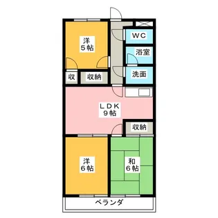 レジデンス扶桑【1階】の間取り