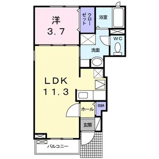フィオーレ【1階】の間取り