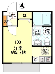 三ツ沢ルーエンハイム【1階】の間取り