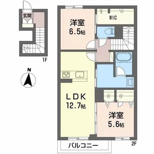ブルームステージ鈎取本町【2階】の間取り