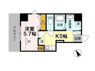 アイリス大森【5階】の間取り