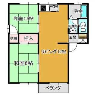 リバティ若宮【2階】の間取り