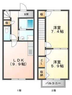 三重県鈴鹿市桜島町1【一戸建】の間取り
