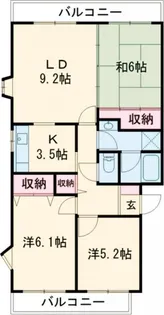 ルミエール緑岡 A【3階】の間取り