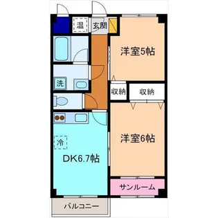 コンフィアンス【2階】の間取り