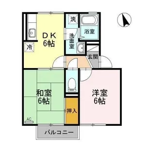 グランディール白浜【2階】の間取り