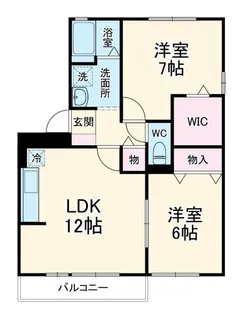 山梨県笛吹市石和町唐柏【アパート】の間取り
