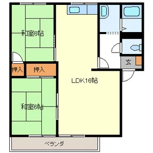 ダンディライオンB棟【1階】の間取り