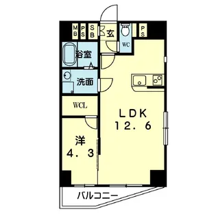 ライズ保田窪【3階】の間取り