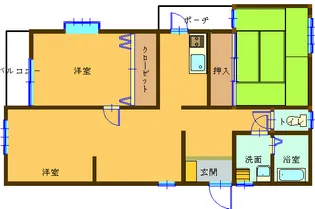 仁科レジデンスII(フルリフォーム済)【2階】の間取り