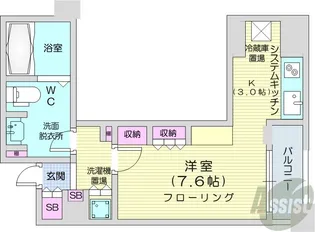 プライムメゾン大通公園【11階】の間取り