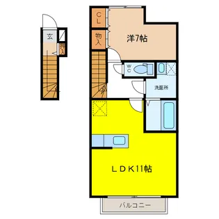 D’Grance南塚【2階】の間取り