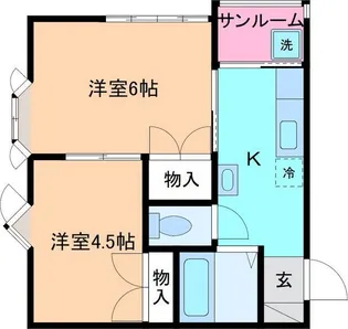 ほうれん荘7【1階】の間取り